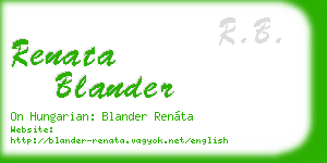 renata blander business card